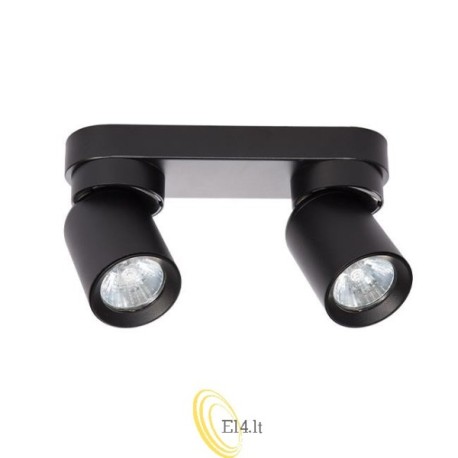 Sieninė lempa GU10 LED Timo pasukama x2 juoda
