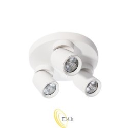 Sieninė šviestuvas GU10 LED Timo judinamas x3 baltas apvalus