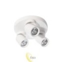 Sieninė šviestuvas GU10 LED Timo judinamas x3 baltas apvalus