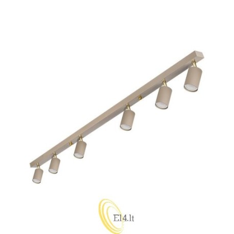 Sieninė lempa GU10 LED Bardo judama x6 smėlio+zelta