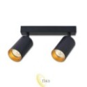 Sieninė lempa GU10 LED Eris Gold judama x2 juoda