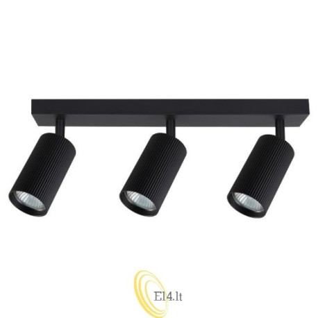 Sieninė lempa GU10 LED Lucerno judama x3 juoda