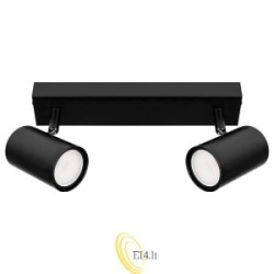 Sieninė lempa GU10 LED Richi pasukama x2 juoda