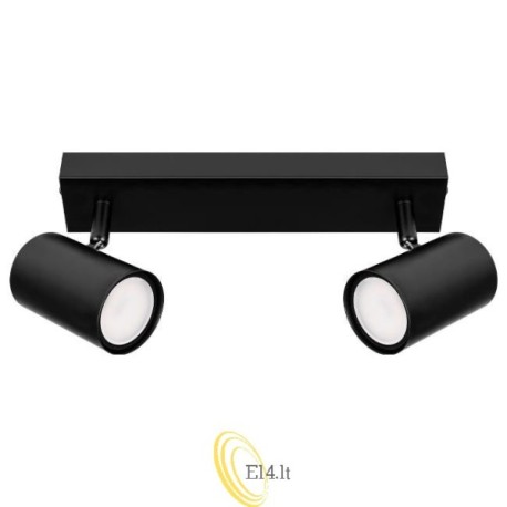 Sieninė lempa GU10 LED Richi pasukama x2 juoda
