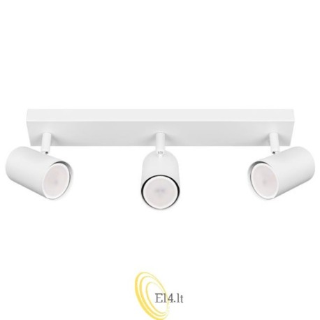 Sieninis šviestuvas GU10 LED Richi pasukamas x3 baltas