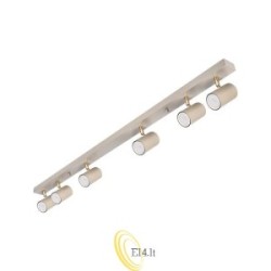 Sieninė lempa GU10 LED Richi pasukama x6 smėlio + auksinė