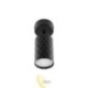 Sieninė lempa GU10 LED Glamour pasukama x1 juoda