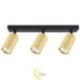Sieninė lempa GU10 LED Glamour judama x3 juoda+auksinė