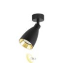 Sieninė lempa GU10 LED Helis pasukama x1 juoda + auksinė