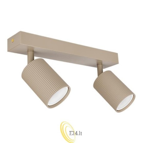 Sieninis šviestuvas GU10 LED Lucerno pasukamas x2 smėlio spalvos