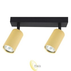 Sieninė lempa GU10 LED Lucerno judama x2 juoda+auksinė