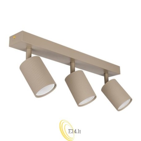 Sieninė lempa GU10 LED Lucerno pasukama x3 smėlio spalvos