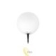 LED sodo lempa rutulys E27 35 cm balta