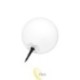 LED sodo lempa rutulys E27 35 cm balta