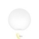 LED sodo lempa rutulys E27 35 cm balta