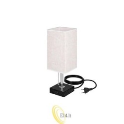 Stalinė lempa Boro E27 1x USB-A + 1x USB-C