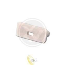 Baltas PVC Slim LED profilio galinis dangtelis su kiauryme