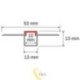 LED profilis Masterled GK 10mm 2m juodas matinis