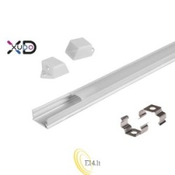 Slim profilis 2 m, anoduotas, pieninis gaubtas