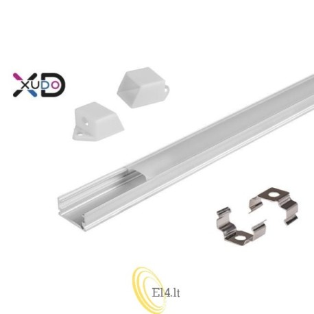 Slim profilis 2 m, anoduotas, pieninis gaubtas