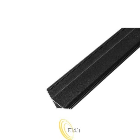 LED profilis Masterled kampinis 2 m juodas