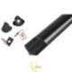 LED profilis Masterled kampinis 2 m juodas permatomas
