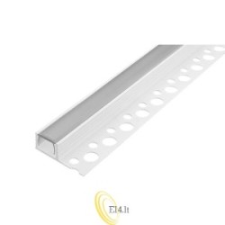 LED profilis PCV 33x12 įleidžiamas glazūra baltas 2 m permatomas