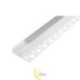 LED profilis PCV 33x12 įleidžiamas glazūra baltas 2 m permatomas