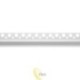 LED profilis PCV 33x12 įleidžiamas glazūra baltas 2 m permatomas