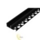 LED profilis PCV 33x12 įleidžiamas glazūrai juodas 2 m matinis