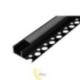 LED profilis PCV 33x12 įleidžiamas glazūra juodas 2 m permatomas
