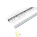 LED profilis PCV 50x12 įleidžiamas į gipso kartono plokštes, baltas, 1 m, matinis