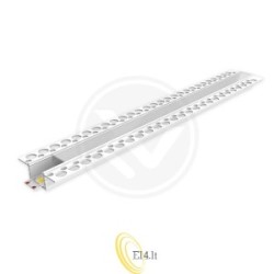 LED profilis PCV 50x12 įleidžiamas į gipso kartono plokštes, baltas, 1 m, permatomas