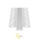 LED profilis PCV 50x12 įleidžiamas į gipso kartono plokštes, baltas, 2 m, matinis