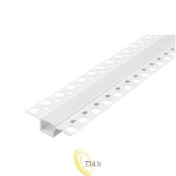LED profilis PCV 50x12 įleidžiamas į GK plokštes baltas 2 m pieninis