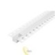 LED profilis PCV 50x12 įleidžiamas į GK plokštes baltas 2 m pieninis