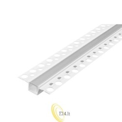 LED profilis PCV 50x12 įleidžiamas į gipso kartono plokštes, baltas, 2 m, permatomas