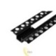 LED profilis PCV 50x12 įleidžiamas į gipso kartono plokštes juodas 2 m matinis