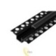 LED profilis PCV 50x12 įleidžiamas į gipso kartono plokštes, juodas, 2 m, permatomas
