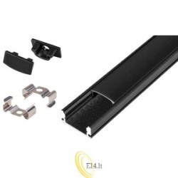 LED profilis Masterled viršutinis 2 m juodas