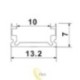 LED profilis Masterled slim 1 m, anoduotas, pieniškas