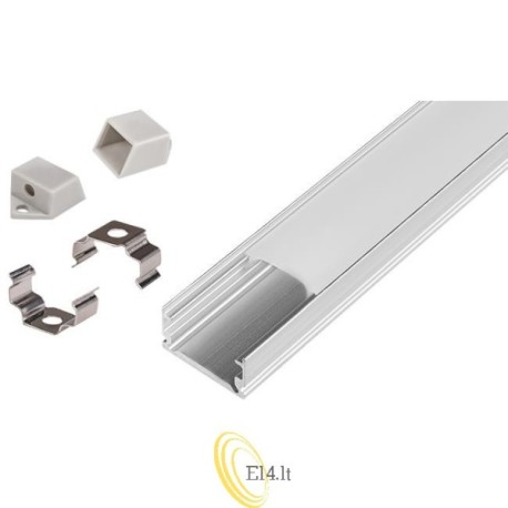 LED profilis Masterled slim 2 m anoduotas pieninis