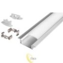 LED profilis Masterled įleidžiamas 2 m anoduotas matinis