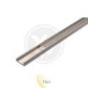 LED profilis PCV 16x7 Slim pilkas 1 m permatomas