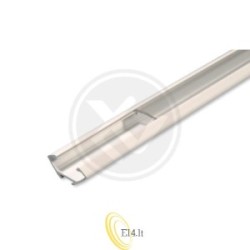LED profilis PCV 22x12 Corner baltas 1 m permatomas