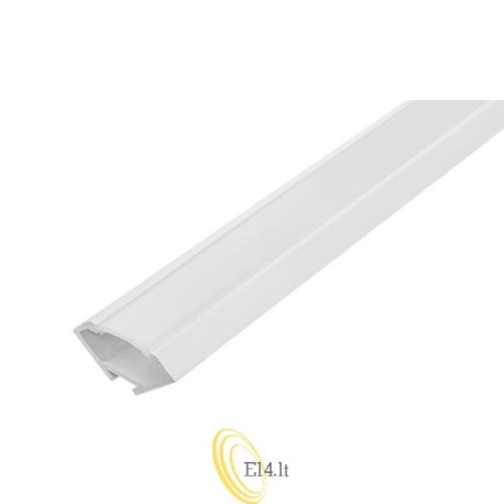 LED profilis PCV 22x12 Corner baltas 2 m pieninis