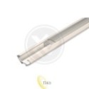 LED profilis PCV 22x12 Corner baltas 2 m permatomas