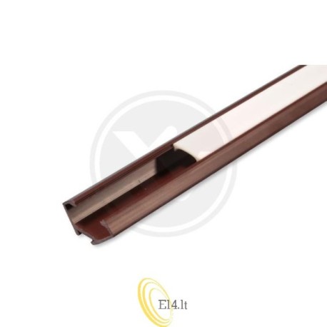 LED profilis PCV 22x12 Corner rudas 2 m pieninis