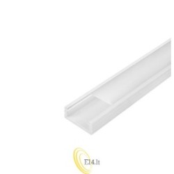 LED profilis PCV 16x7 Slim baltas 1 m pieninis 2