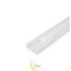 LED profilis PCV 16x7 Slim baltas 1 m pieninis 2